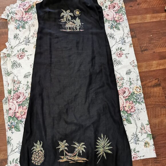 VINTAGE Jessica Howard Size 14- 2 Piece Tunic Maxi 90's Dress Linen blend 0158 - Picture 6 of 12